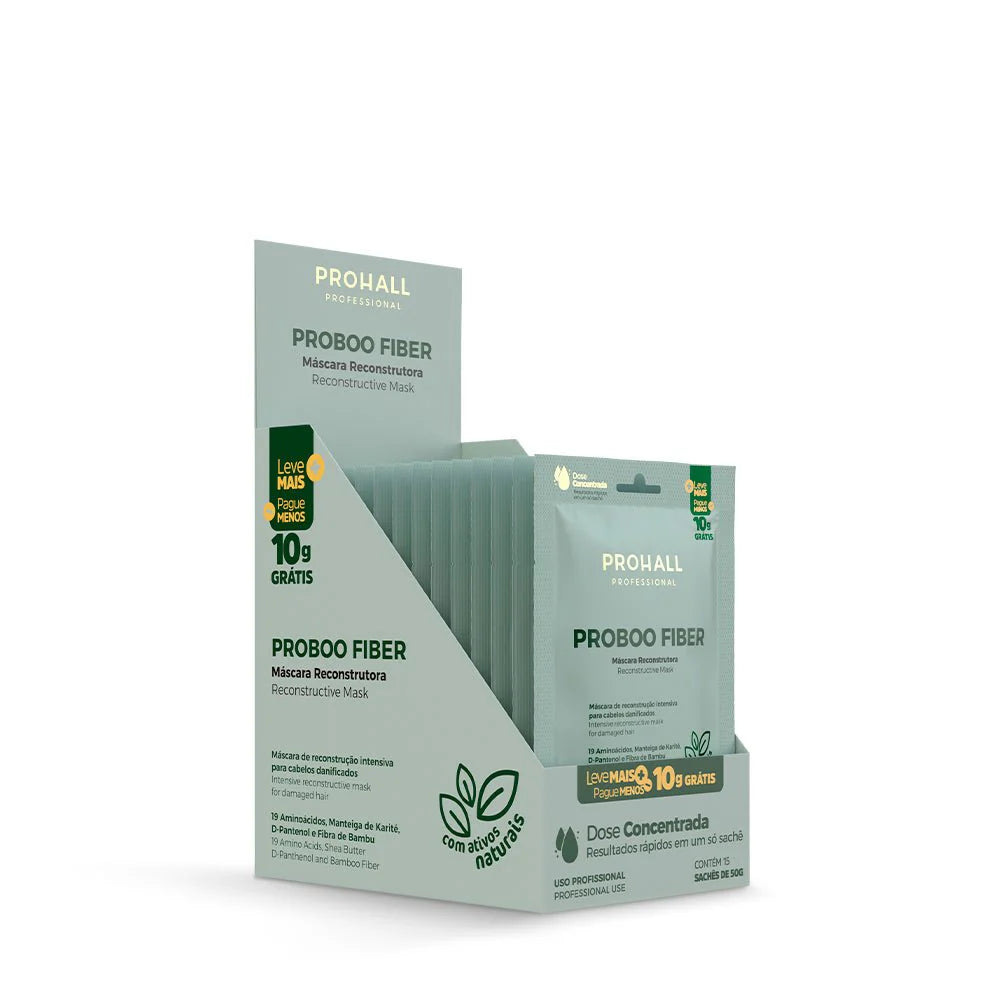 Box de Sachês - Máscara de Reconstrução SOS Proboo Fiber 50g